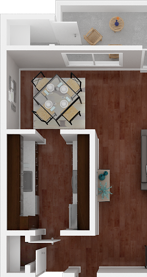 Parkside Apartments_San Anselmo CA_Floor Plan_The Mendocino_One Bedroom One Bathroom Parkside Apartments_San Anselmo CA_Floor Plan_The Mendocino_One Bedroom One Bathroom
